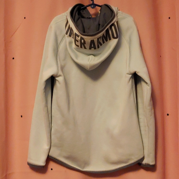 👧 Under Armour Pastel Blue Fleece Pullover Hoodie - Picture 4 of 5